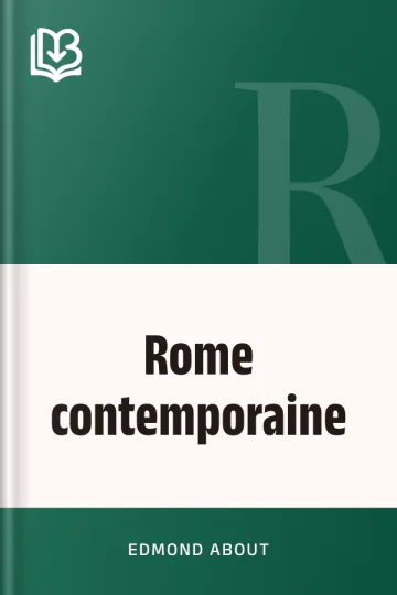 Rome contemporaine d’Edmond About, couverture du livre