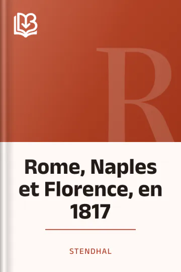 Rome, Naples et Florence, en 1817 de Stendhal, couverture du livre