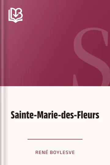 Sainte-Marie-des-Fleurs de René Boylesve, couverture du livre