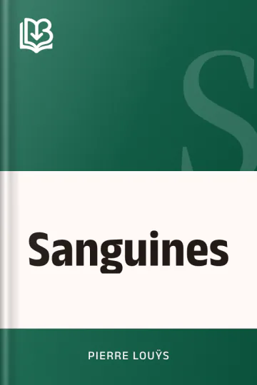 Sanguines de Pierre Louÿs, couverture du livre