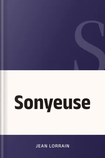 Sonyeuse de Jean Lorrain, couverture du livre