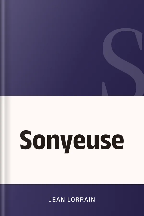 Sonyeuse de Jean Lorrain, couverture du livre