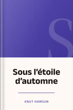 Sous l’étoile d’automne - Knut Hamsun