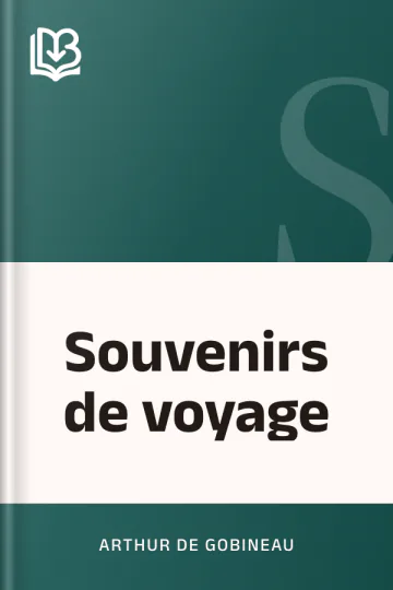 Souvenirs de voyage d’Arthur de Gobineau, couverture du livre