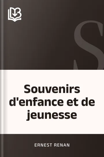 Souvenirs d'enfance et de jeunesse d’Ernest Renan, couverture du livre