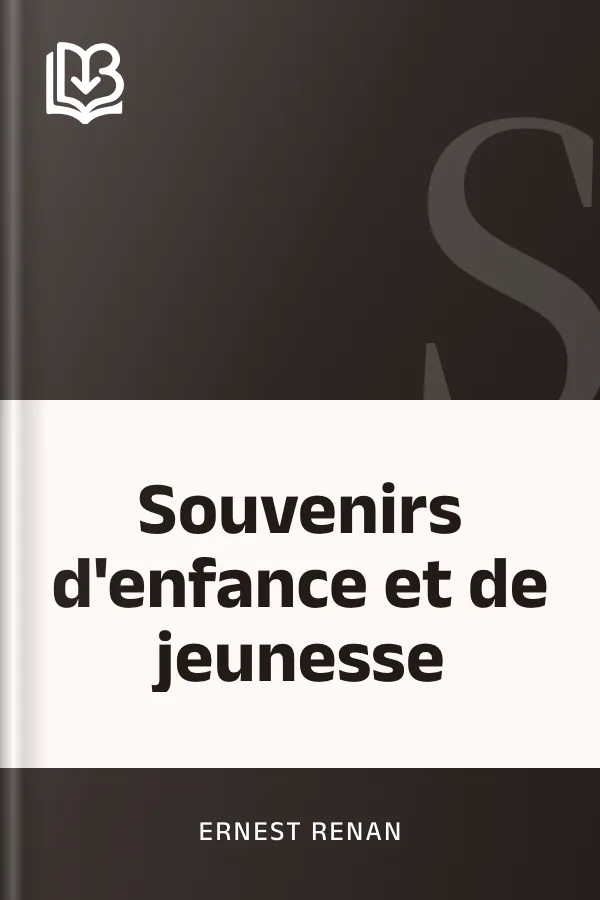 Souvenirs d'enfance et de jeunesse d’Ernest Renan, couverture du livre