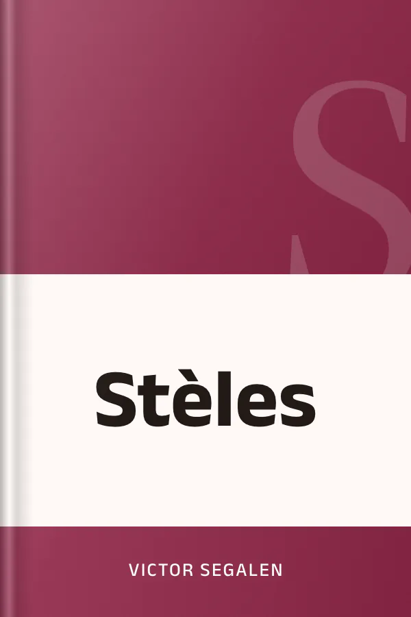 Stèles de Victor Segalen, couverture du livre