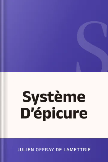 Système D’épicure de Julien Offray de Lamettrie, couverture du livre