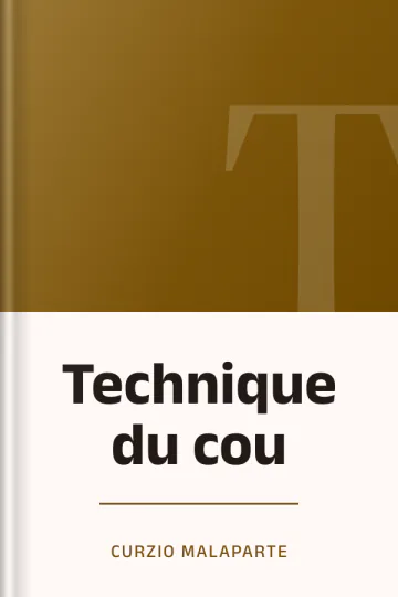 Technique du cou de Curzio Malaparte, couverture du livre