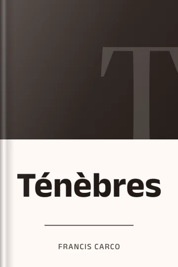 Ténèbres de Francis Carco, couverture du livre