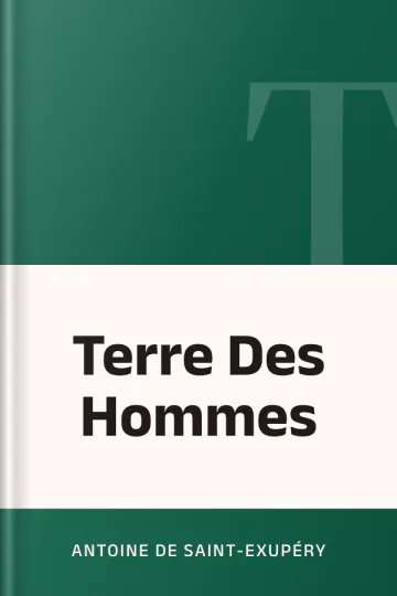 Terre Des Hommes d’Antoine de Saint-Exupéry, couverture du livre