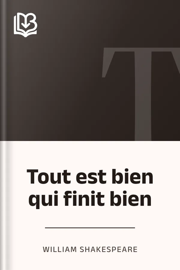 Tout est bien qui finit bien de William Shakespeare, couverture du livre