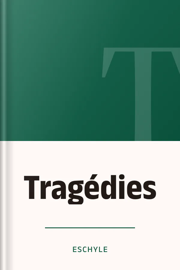 Tragédies d’Eschyle, couverture du livre