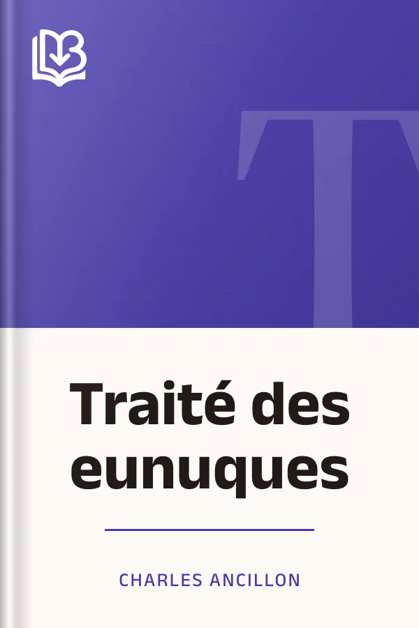 Traité des eunuques de Charles Ancillon, couverture du livre