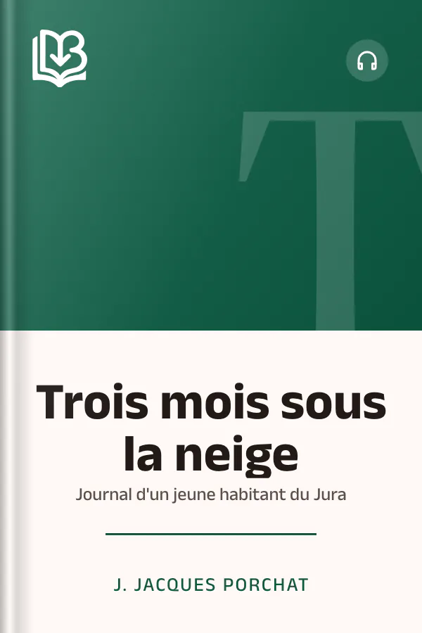 Trois mois sous la neige: Journal d'un jeune habitant du Jura de J. Jacques Porchat, couverture du livre
