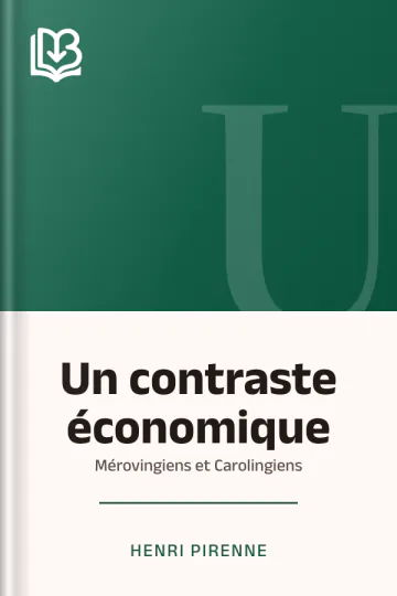 Un contraste économique d’Henri Pirenne, couverture du livre