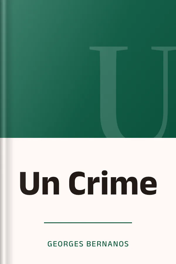 Un Crime de Georges Bernanos, couverture du livre