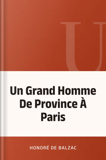 Un Grand Homme De Province À Paris d’Honoré de Balzac, couverture du livre