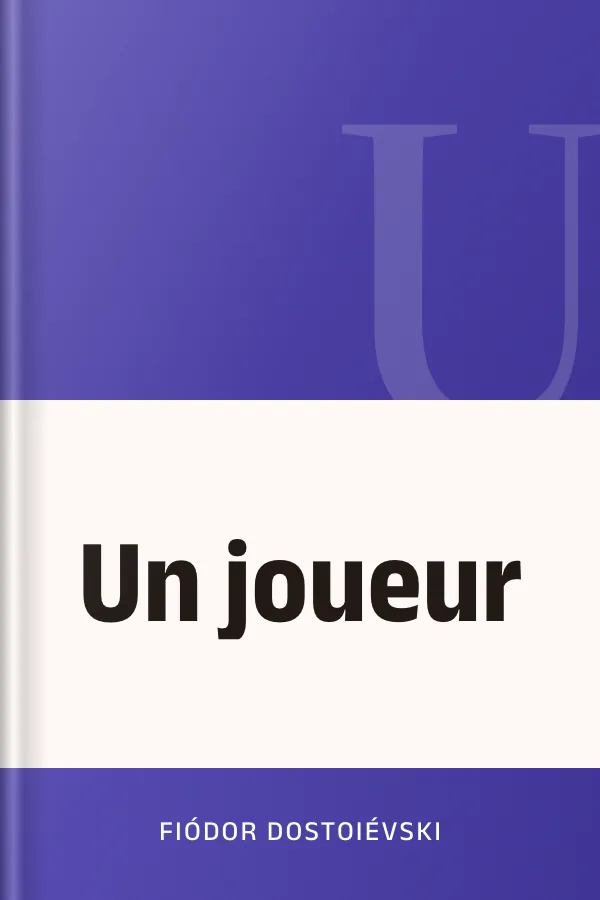 Un joueur de Fiódor Dostoiévski, couverture du livre