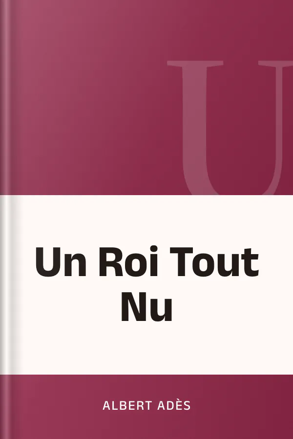 Un Roi Tout Nu d’Albert Adès, couverture du livre