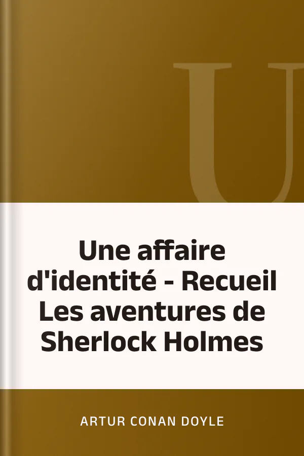 Une affaire d'identité - Recueil Les aventures de Sherlock Holmes d’Arthur Conan Doyle, couverture du livre