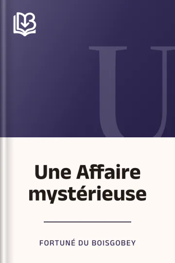 Une Affaire mystérieuse de Fortuné Du Boisgobey, couverture du livre