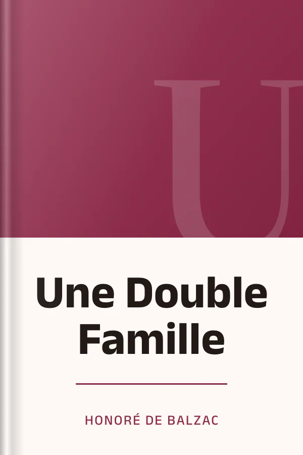 Une Double Famille d’Honoré de Balzac, couverture du livre