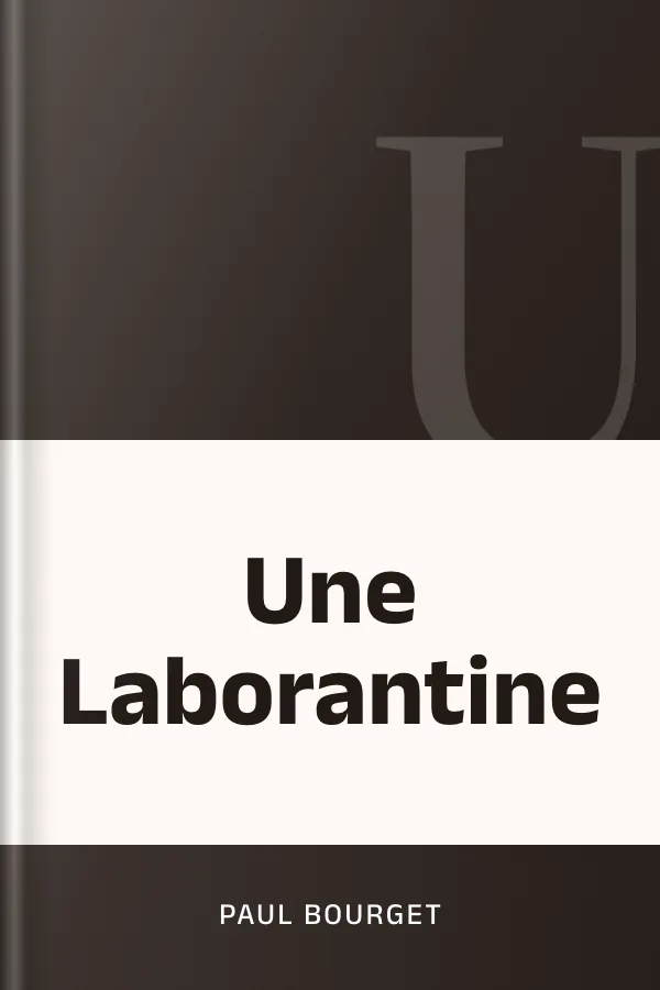 Une Laborantine de Paul Bourget, couverture du livre