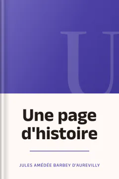 Une page d'histoire - Jules Amédée Barbey d'Aurevilly