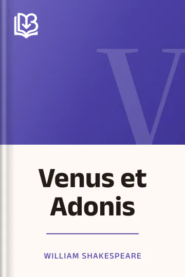 Venus et Adonis de William Shakespeare, couverture du livre