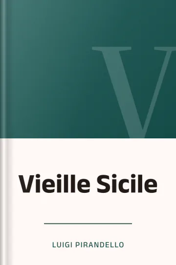 Vieille Sicile de Luigi Pirandello, couverture du livre