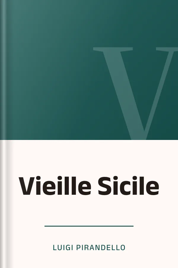 Vieille Sicile de Luigi Pirandello, couverture du livre
