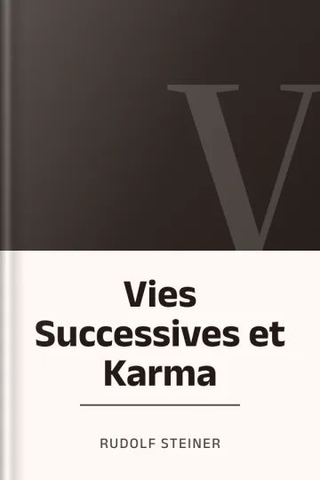 Vies Successives et Karma de Rudolf Steiner, couverture du livre