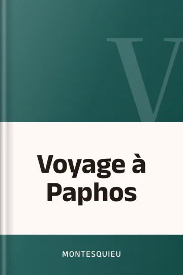 Voyage à Paphos de Montesquieu, couverture du livre