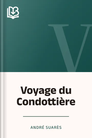 Voyage du Condottière d’André Suarès, couverture du livre