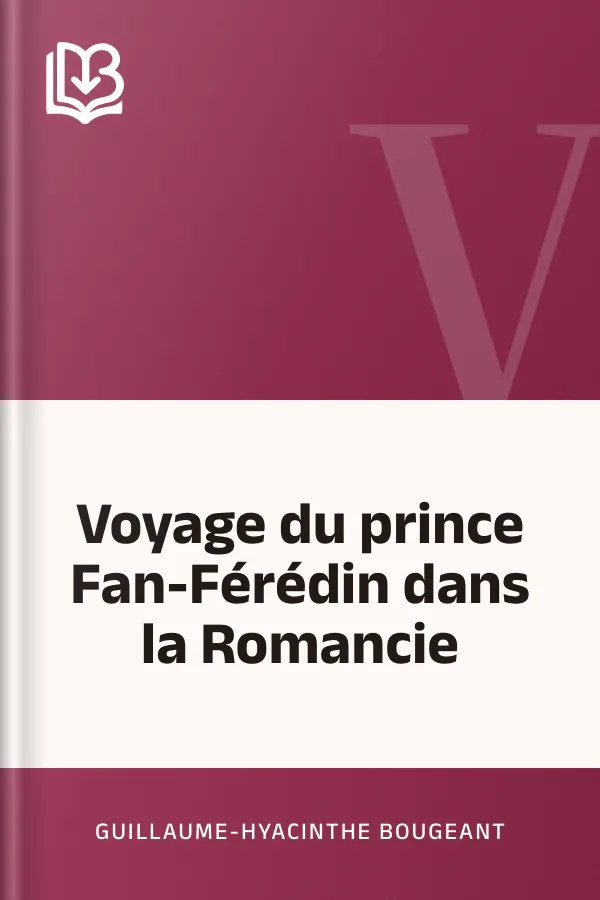 Voyage du prince Fan-Férédin dans la Romancie de Guillaume-Hyacinthe Bougeant, couverture du livre