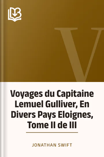 Voyages du Capitaine Lemuel Gulliver, En Divers Pays Eloignes, Tome II de III de Jonathan Swift, couverture du livre
