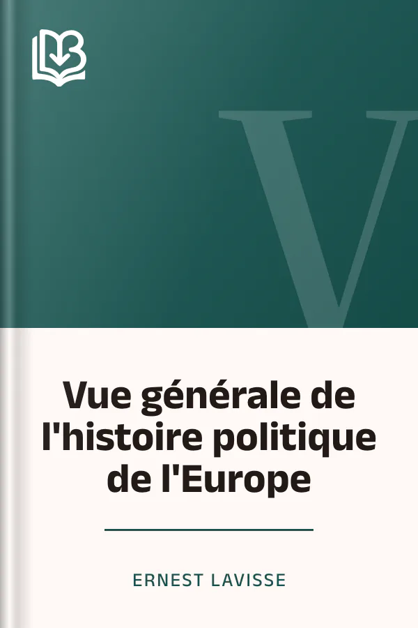 Vue générale de l'histoire politique de l'Europe d’Ernest Lavisse, couverture du livre