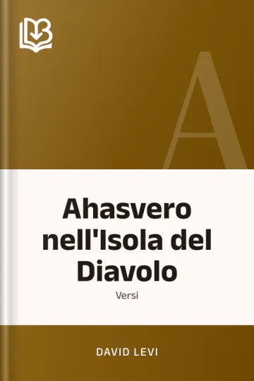 Ahasvero nell'Isola del Diavolo di David Levi, copertina del libro