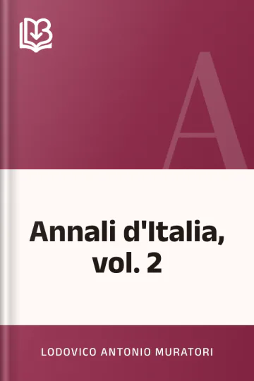 Annali d'Italia, vol. 2 di Lodovico Antonio Muratori, copertina del libro