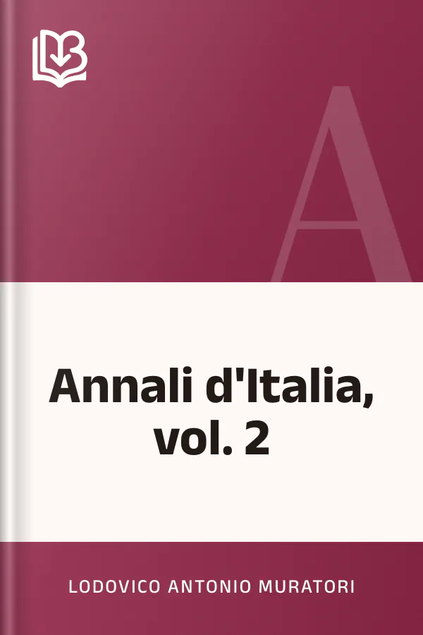 Annali d'Italia, vol. 2 di Lodovico Antonio Muratori, copertina del libro