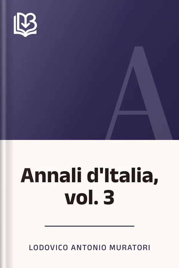 Annali d'Italia, vol. 3 di Lodovico Antonio Muratori, copertina del libro