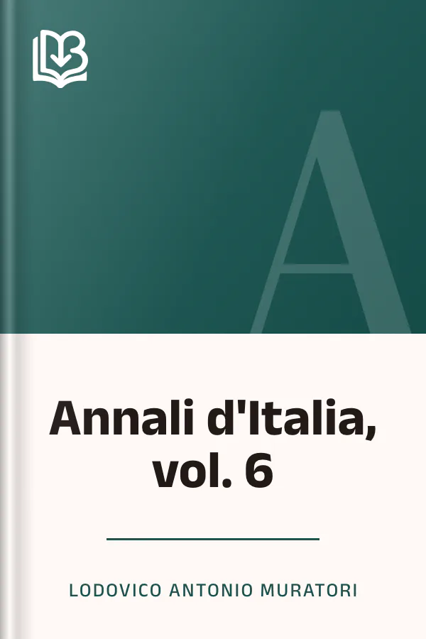 Annali d'Italia, vol. 6 di Lodovico Antonio Muratori, copertina del libro