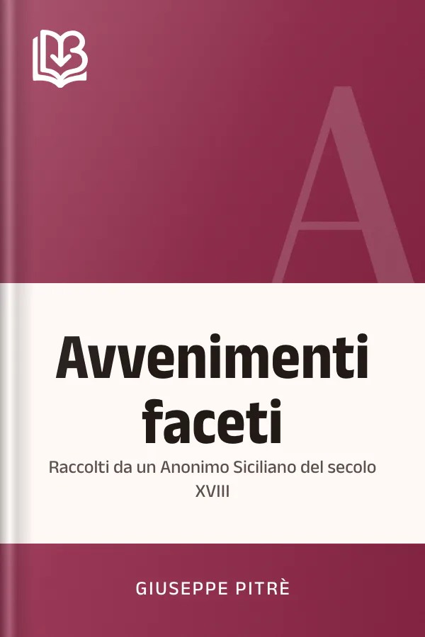 Avvenimenti faceti di Giuseppe Pitrè, copertina del libro