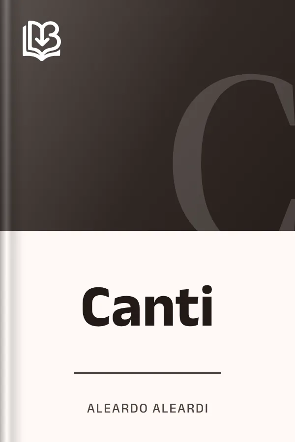 Canti di Aleardo Aleardi, copertina del libro