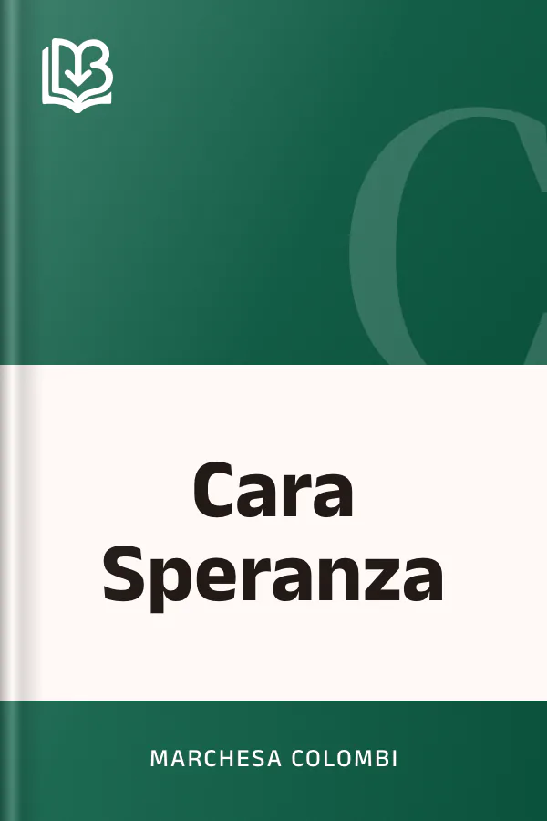 Cara Speranza di marchesa Colombi, copertina del libro