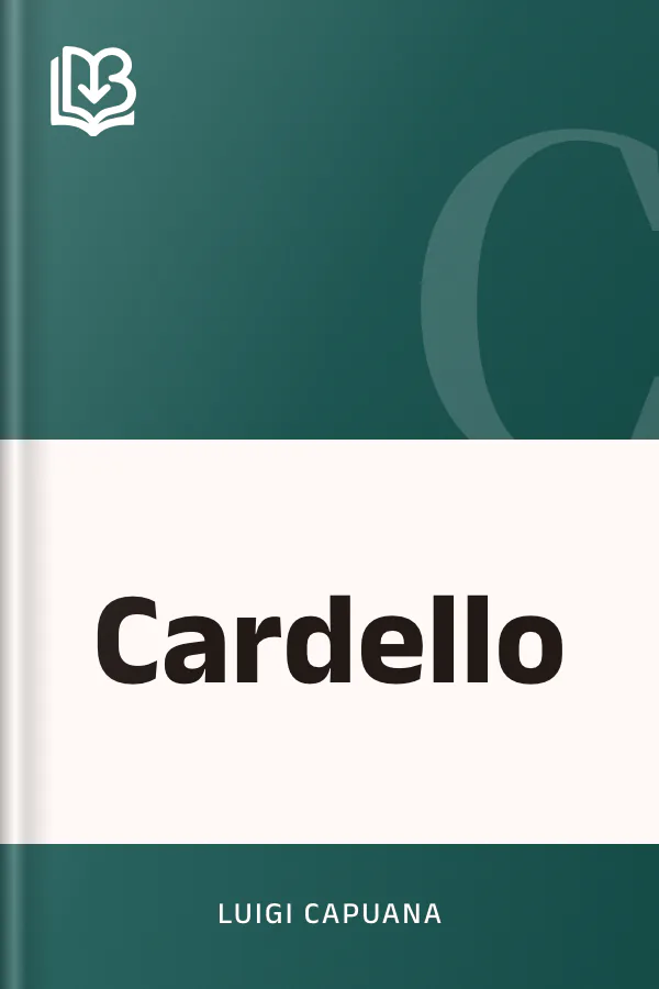 Cardello di Luigi Capuana, copertina del libro