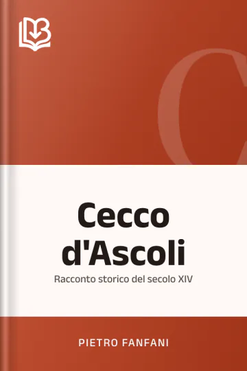 Cecco d'Ascoli di Pietro Fanfani, copertina del libro