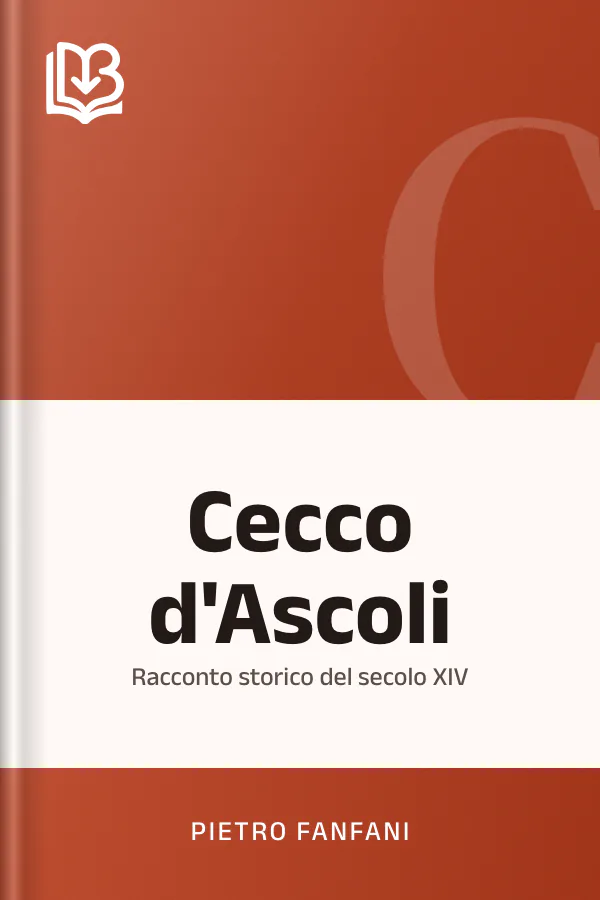 Cecco d'Ascoli di Pietro Fanfani, copertina del libro