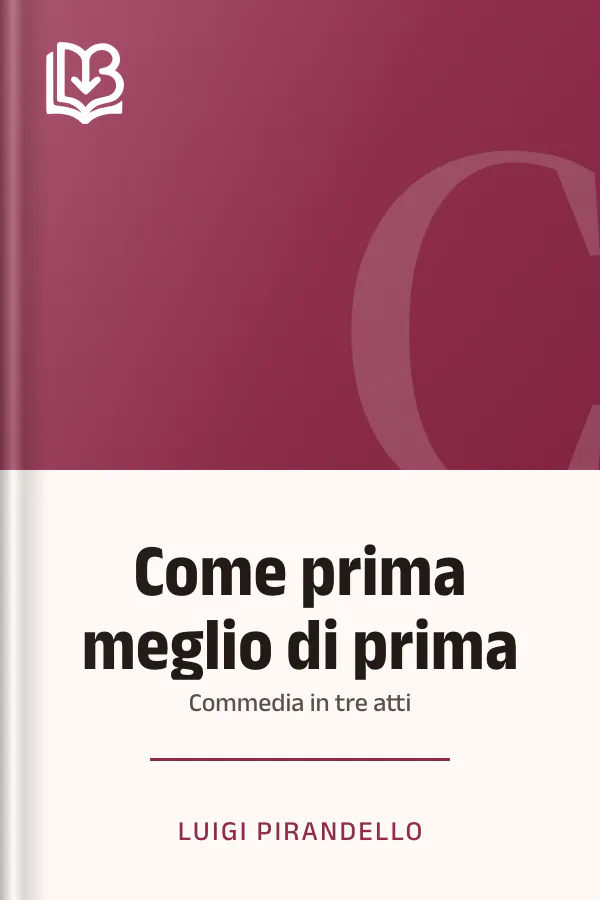 Come prima meglio di prima di Luigi Pirandello, copertina del libro